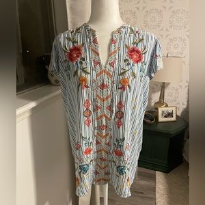 Johnny Was Embroidered Shirt